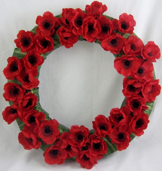 Remembrance Day Wreath Fully Covered  |  Periwinkle Flowers Toronto